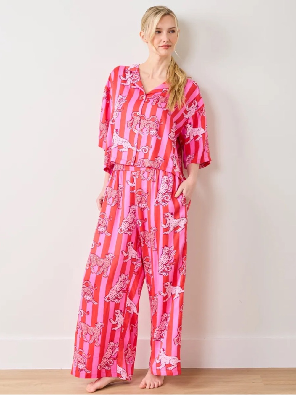 Printfresh Wildest Dreams Striped Leopard Pajama … - image 4